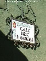 Calle Diego Rodrguez. Placa