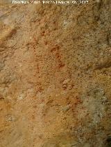 Pinturas rupestres del Abrigo de Aznaitn de Torres V. Lneas de la derecha
