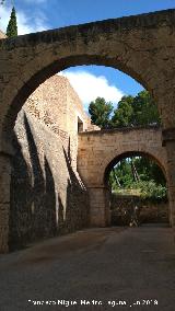 Alhambra. Acueducto. Al fondo el Puente del Generalife