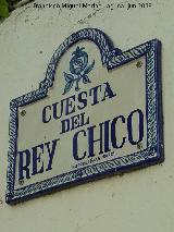 Cuesta de los Chinos. Placa