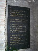 Ermita de El Calvario. Placa