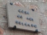Casa de los Delgado. Placa