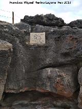 Boca del Infierno. Placa