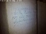 Historia de Villanueva de la Reina. Pintadas de presos de la Guerra Civil en la Catedral de Jan
