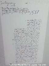 Historia de Villanueva de la Reina. Despacho del Rey Felipe II, en relacin a la demanda de Villanueva contra Andjar. Lisboa 27 de mayo de 1581. Archivo General de Simancas