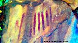 Pinturas rupestres del Arroyo del Chortal III. Tratada con Dstretch