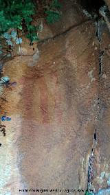 Pinturas rupestres del Arroyo del Chortal III. Pectiniforme del grupo III