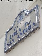 Calle Coca de San Andrs. Placa