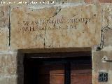 Casa de la Calle Ribera del Puente n 56. Dintel con el ao 1741