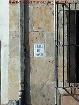 Casa de la Calle Ribera del Puente n 56. Placa antigua