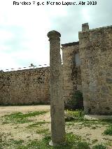 Castillo de la Coracera. Columna del Patio. 