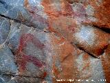 Pinturas rupestres del Puntal. Arcos y los dos semicrculos del grupo I