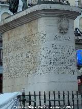 Monumento a Carlos III. Inscripcin