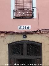 Casa de la Calle San Pedro n 1. Ao 1871