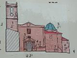Iglesia Fortaleza de la Asuncin. Dibujo del cartel