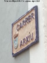 Calle de los Archivos. Placa