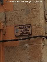 Calle Mara Amada. Placa