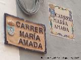 Calle Mara Amada. Placas