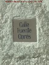 Calle Fuente Ciprs. Placa