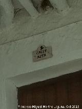 Calle Alta. Placa