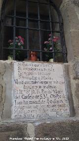 Hornacina del Arco del Barbudo. 
