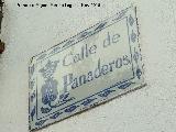 Calle de Panaderos. Placa