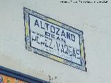 Calle Altozano Den Prez de Vargas. Placa