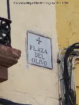 Plaza del Olivo. Placa antigua