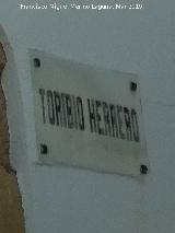 Calle Toribio Herrero. Placa