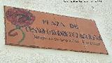Plaza de Cesario Rodrguez Aguilera. Placa