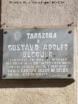 Placa a Gustavo Adolfo Becquer