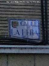 Calle Jos de la Hera. Placa