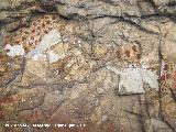 Pinturas rupestres de la Cueva de los Soles Abside II. Pinturas daadas por expolios