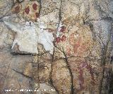 Pinturas rupestres de la Cueva de los Soles Abside II. Antropomorfo de la derecha