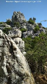 Torcal de Antequera. El Pulgar. 