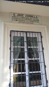 Carmen de los Mrtires. Palacete. Placa a Zorrilla