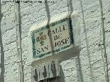 Calle San Jos. Placa