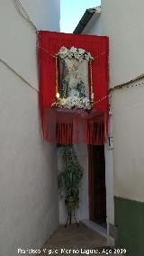 Casa Estrecha. Engalanada para las Fiestas de Moros y Cristianos