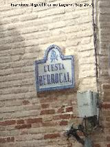 Cuesta Berrocal. Placa