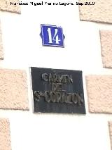 Carmen del Sagrado Corazn. Placa