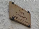 Calle Concepcin. Placa