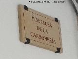 Portales de la Carbonera. Placa