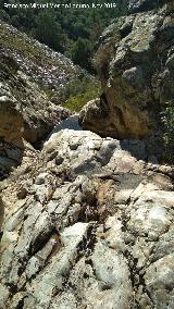 Cascada del Cimbarrillo de Mara Antonia. Parte alta de la cascada