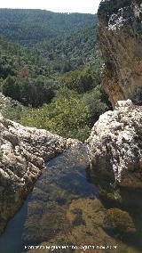 Cascada del Cimbarrillo de Mara Antonia. Parte alta de la cascada