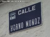Calle Horno Muoz. Placa