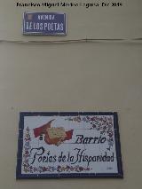 Avenida de los Poetas. Placas