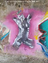 Grafiti de WAH Desnudo de la Cruz. 