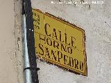 Calle Horno de San Pedro. Placa