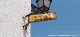 Poblado de Casas de Cofrad�as y Pe�as. Antiguo cartel de correos