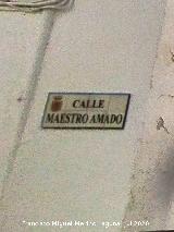 Calle Maestro Amado. Placa